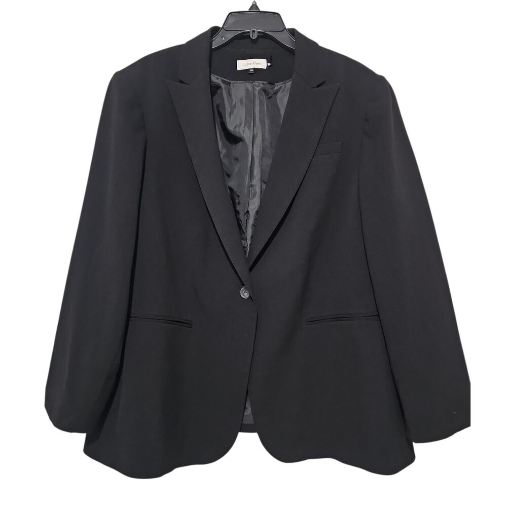 Calvin Klein Single Button Notch Label Blazer Wom… - image 1